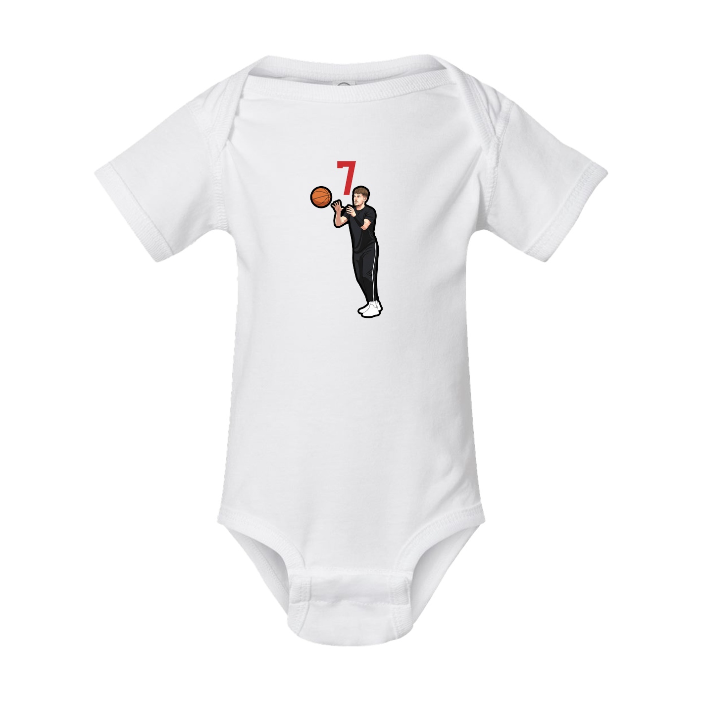 Baby Onesie — Number Top in White
