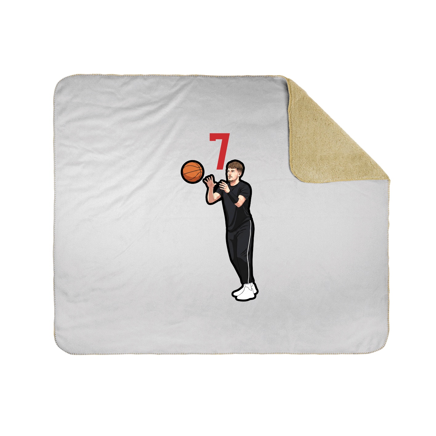 Throw Blanket — Number Top in White