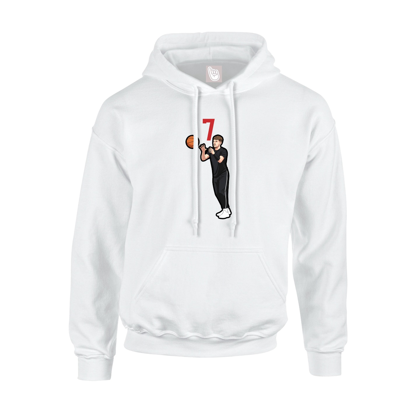 Hoodie — Number Top in White