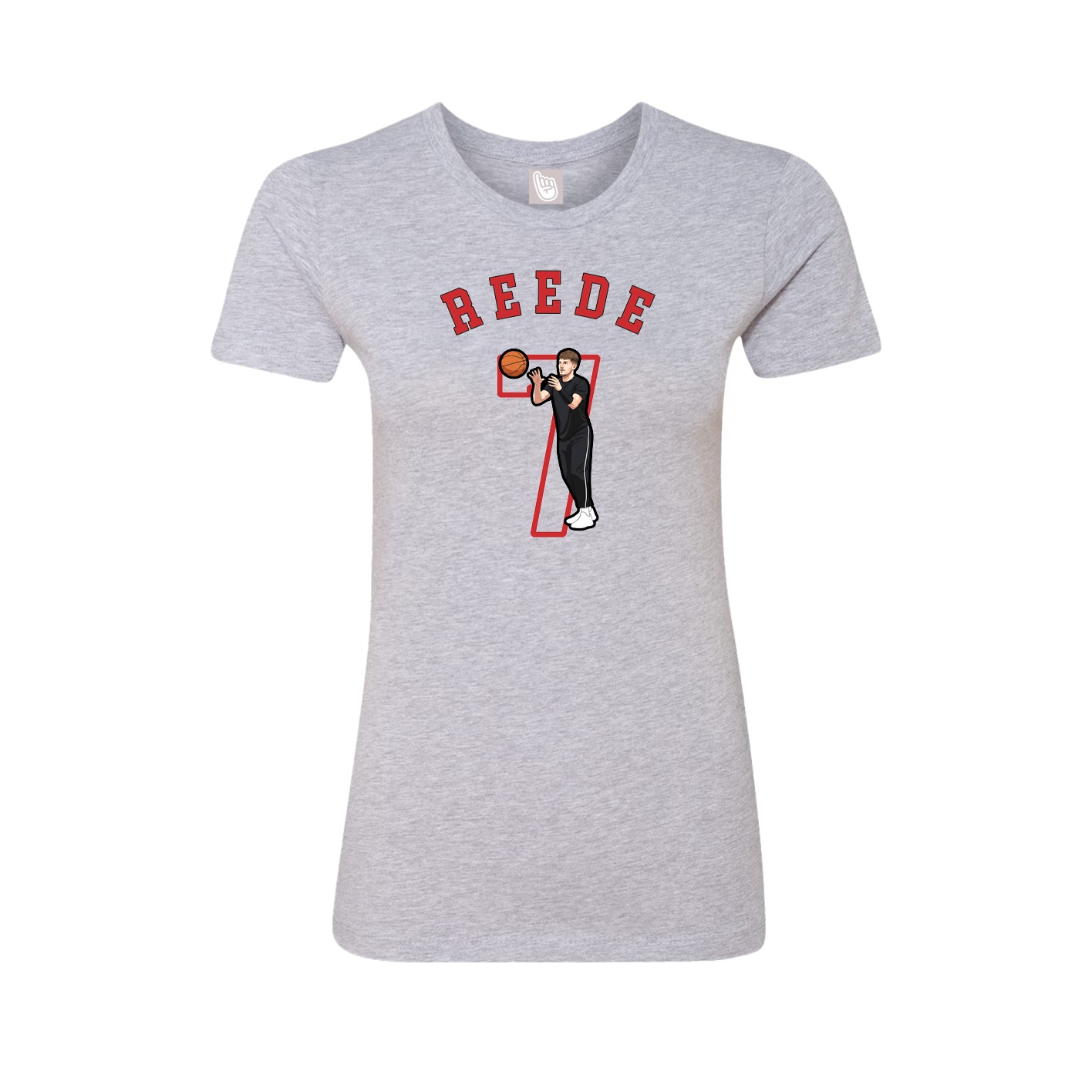 Fitted Women's Tee — Shirsey Arch in Grey