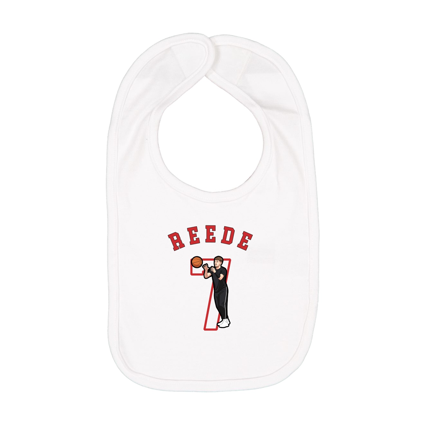 Infant Bib — Shirsey Arch in White