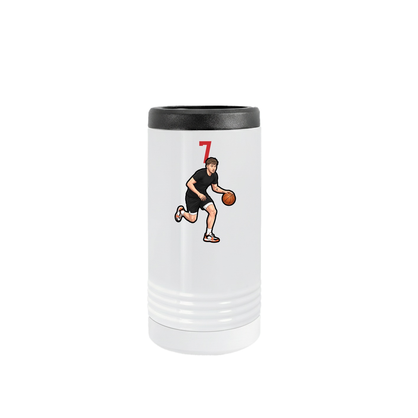 Slim Beverage Holder — Number Top in White