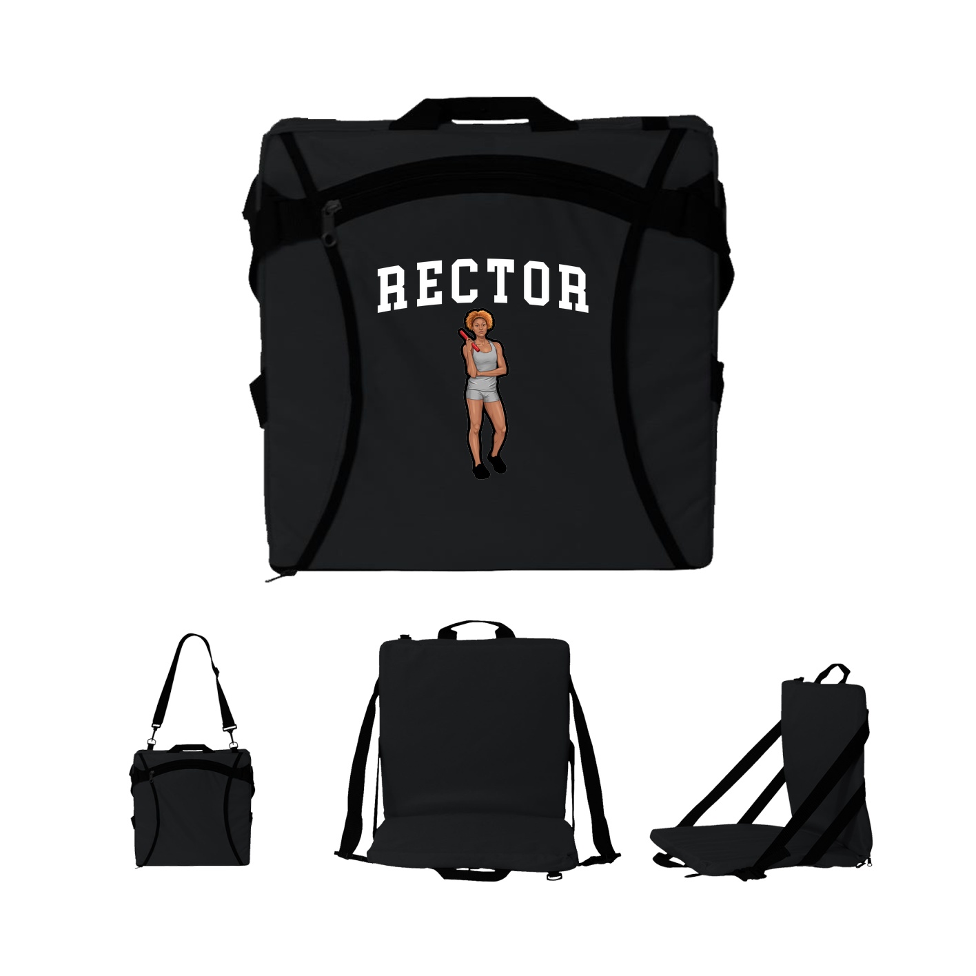 Folding Stadium Seat — Shirsey in Black