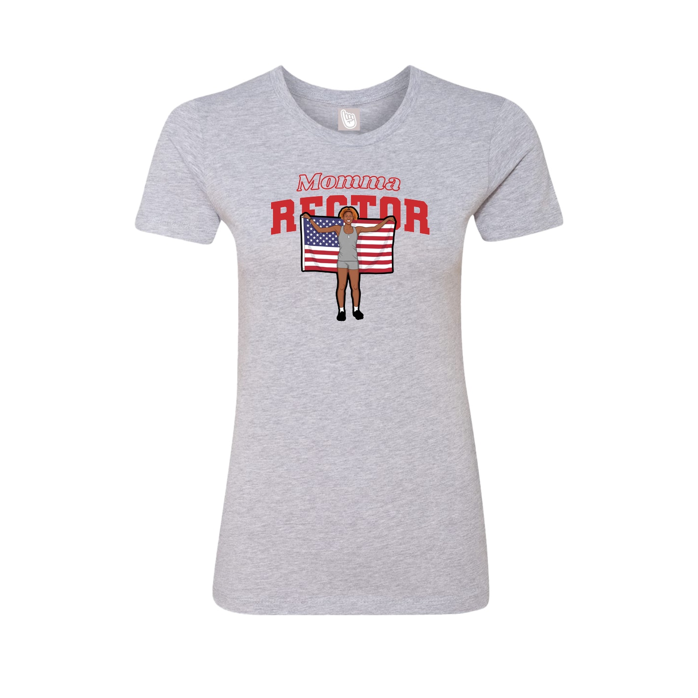 Womens Tee — Mothers Day Block in Grey