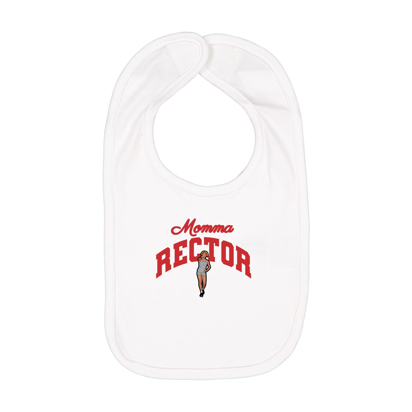 Infant Bib — Mothers Day Arch in White
