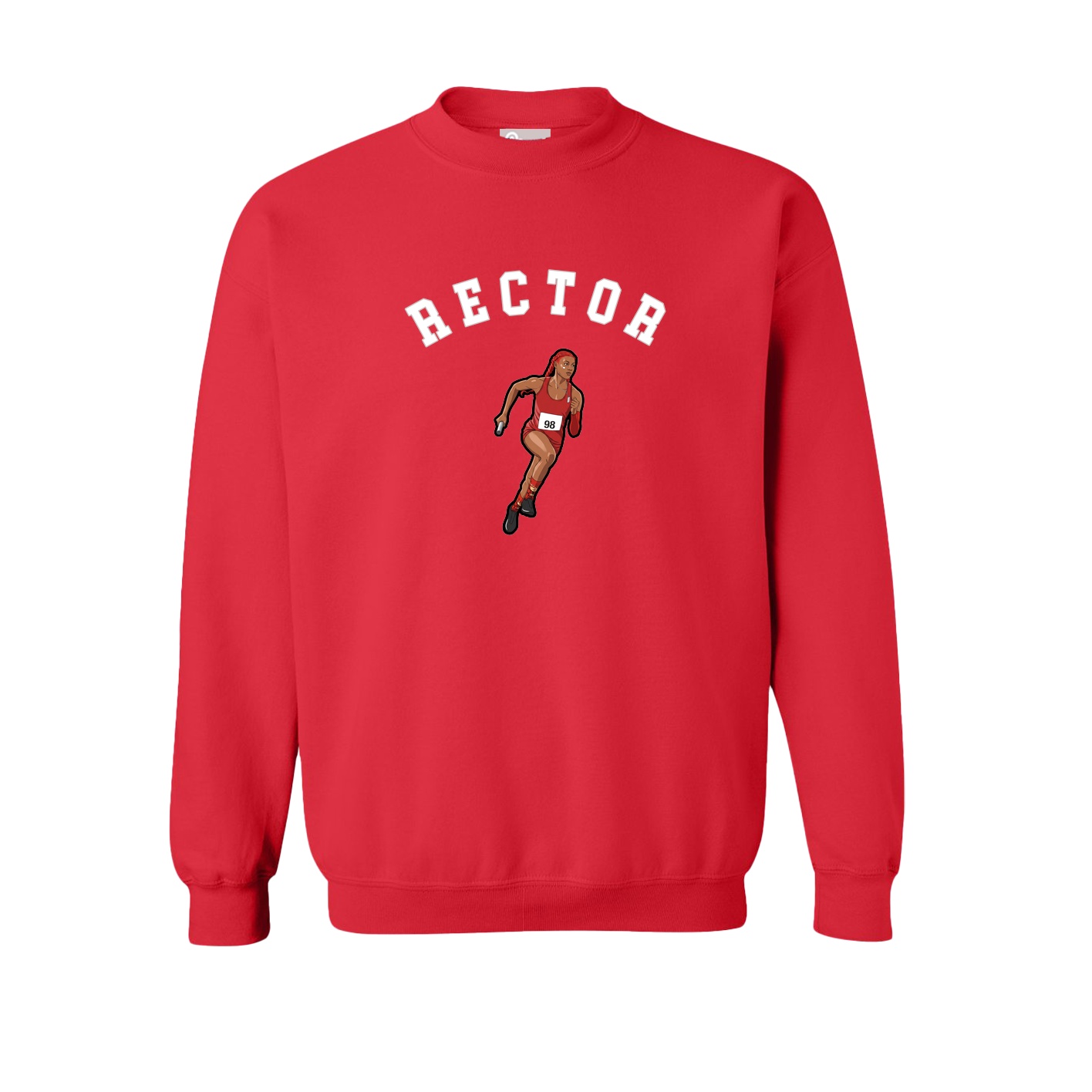 Fleece Crew — Shirsey Arch in Red