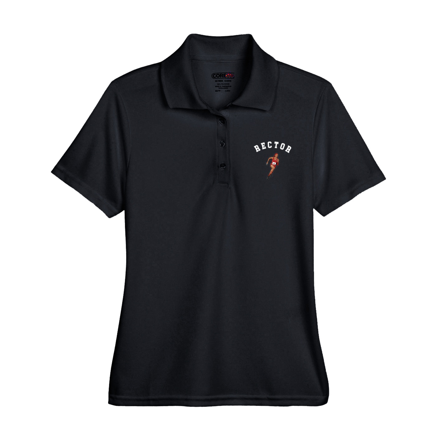 Womens Performance Polo — Shirsey Arch in Black