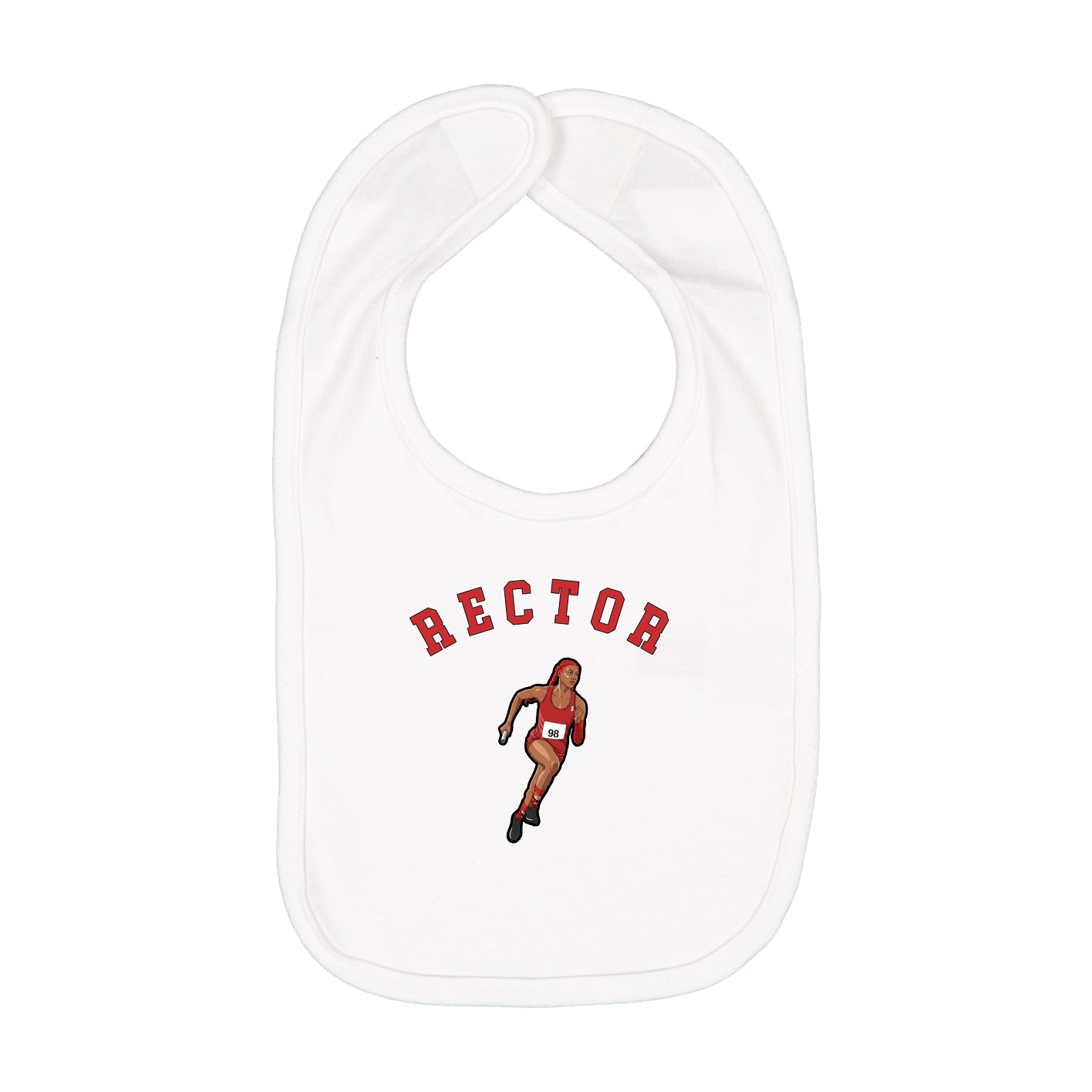 Infant Bib — Shirsey Arch in White