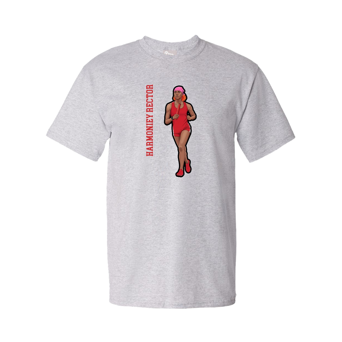 Tee — Name Vertical in Grey