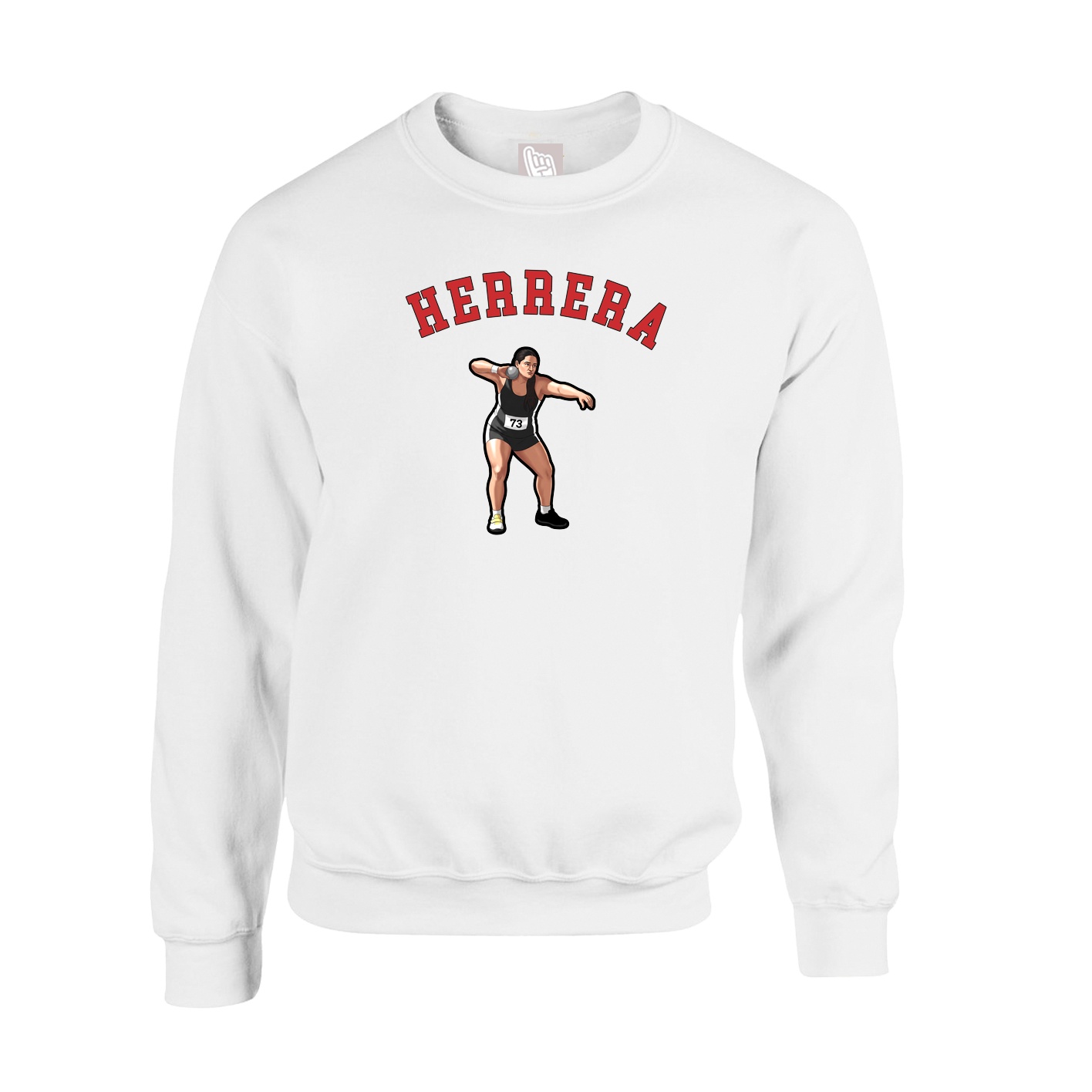 Fleece Crew — Shirsey Arch in White