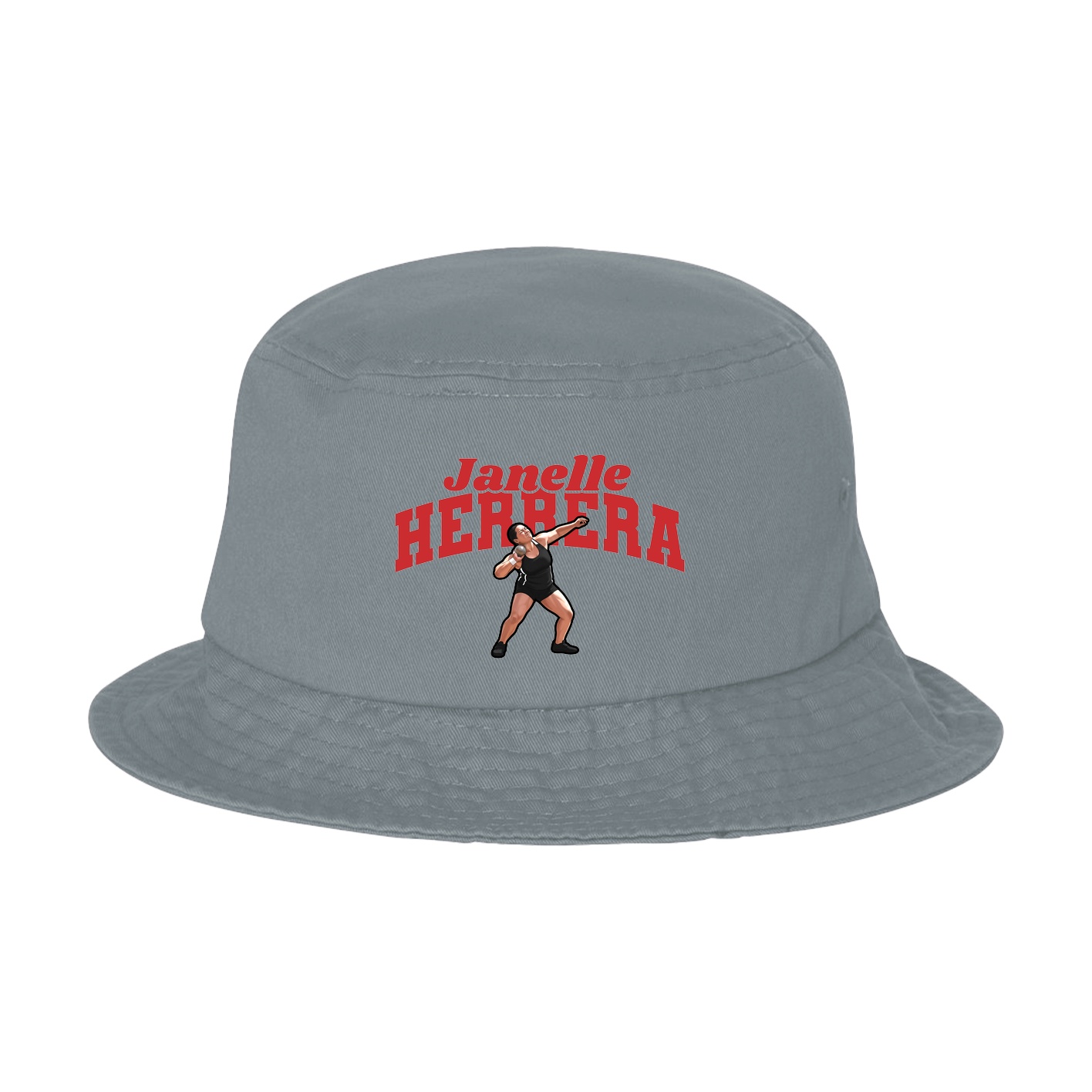 Bucket Cap — Signature Arch in Grey