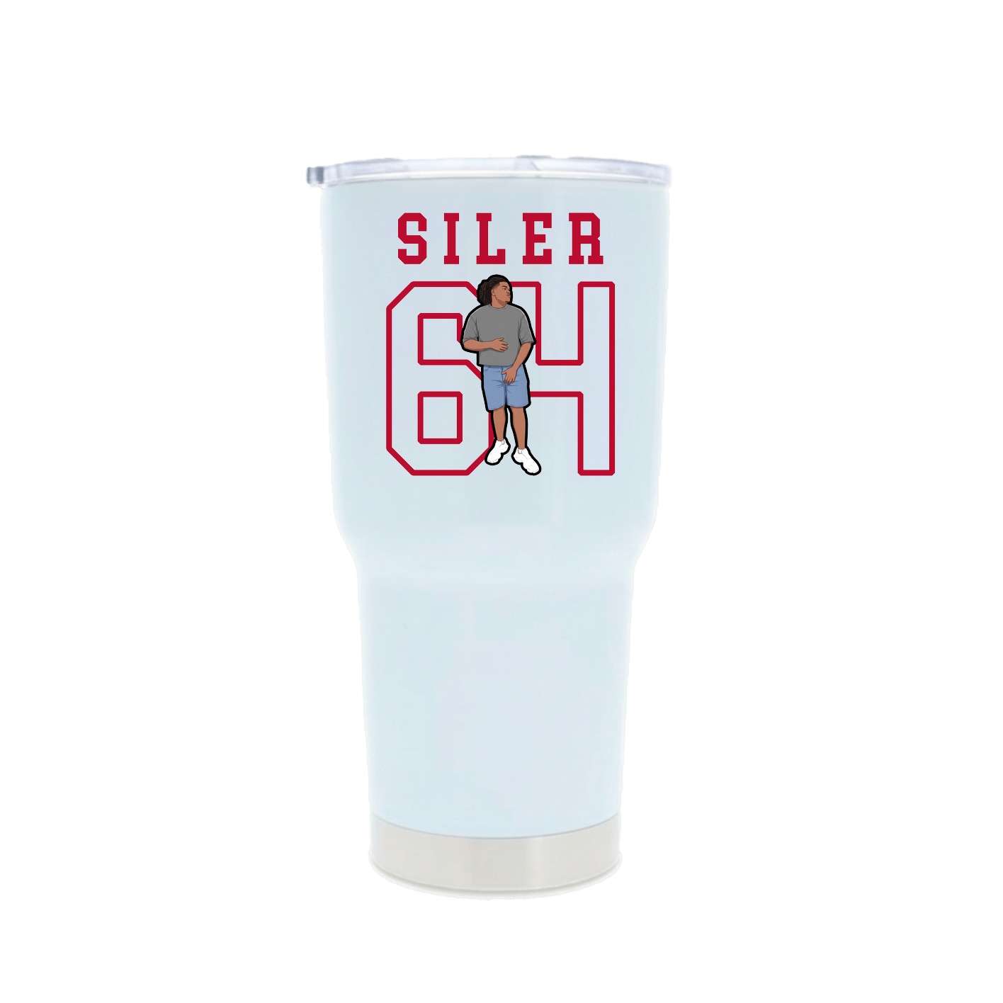 30oz Stainless Steel Tumbler — Shirsey in White