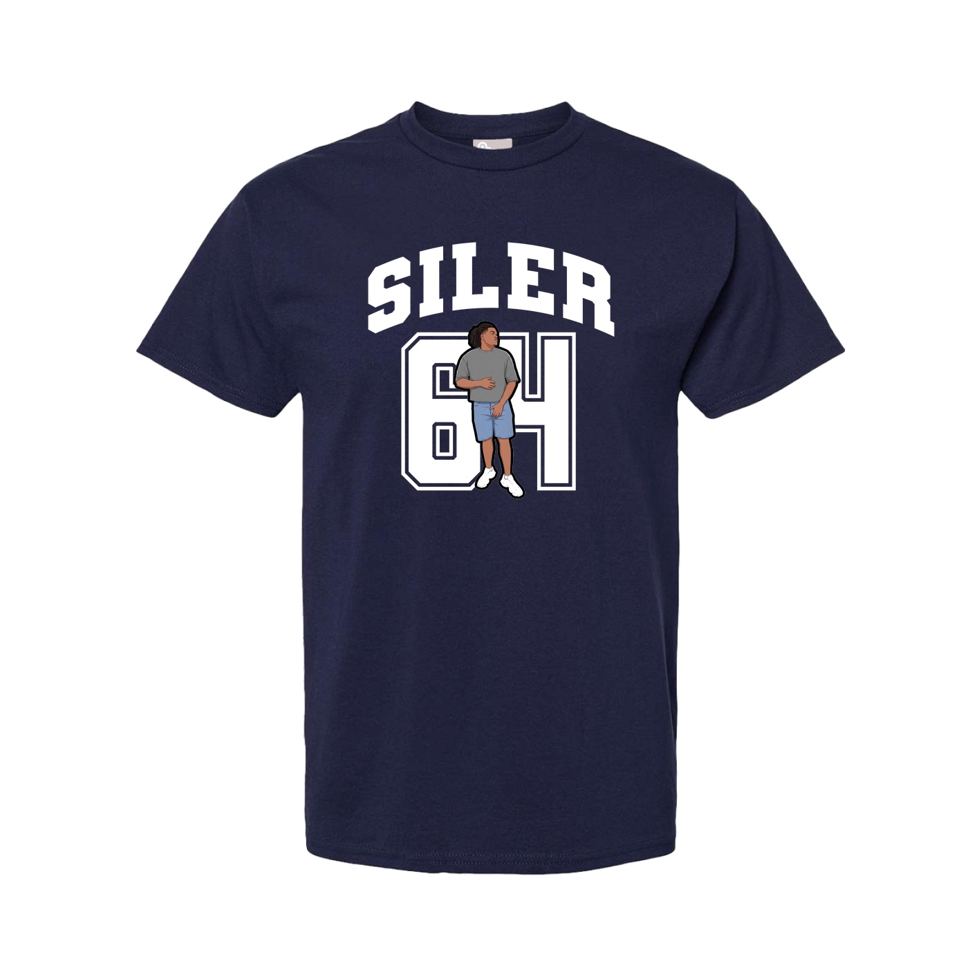 Youth Tee — Number in Navy