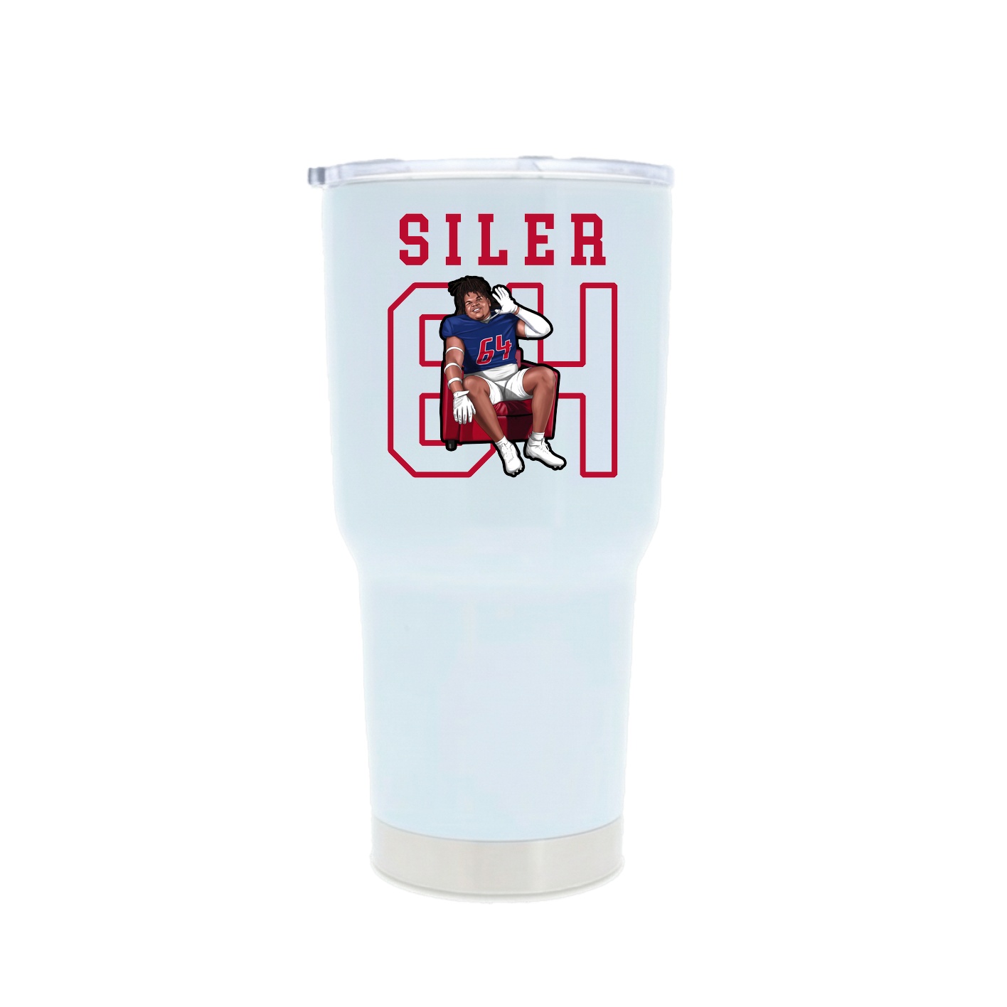 30oz Stainless Steel Tumbler — Shirsey in White