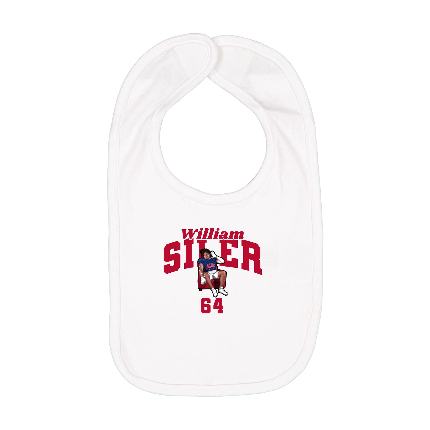 Infant Bib — Signature Arch in White