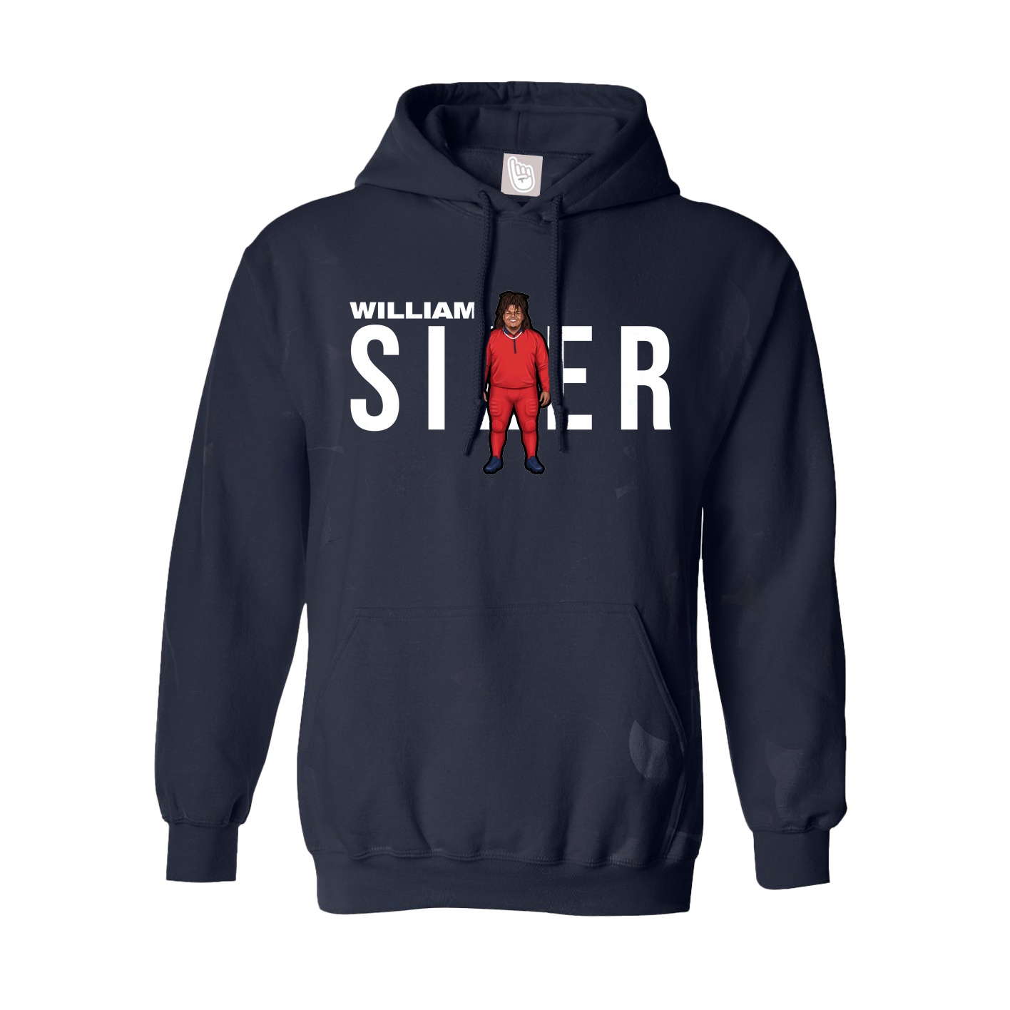 Hoodie — Player Name in Navy