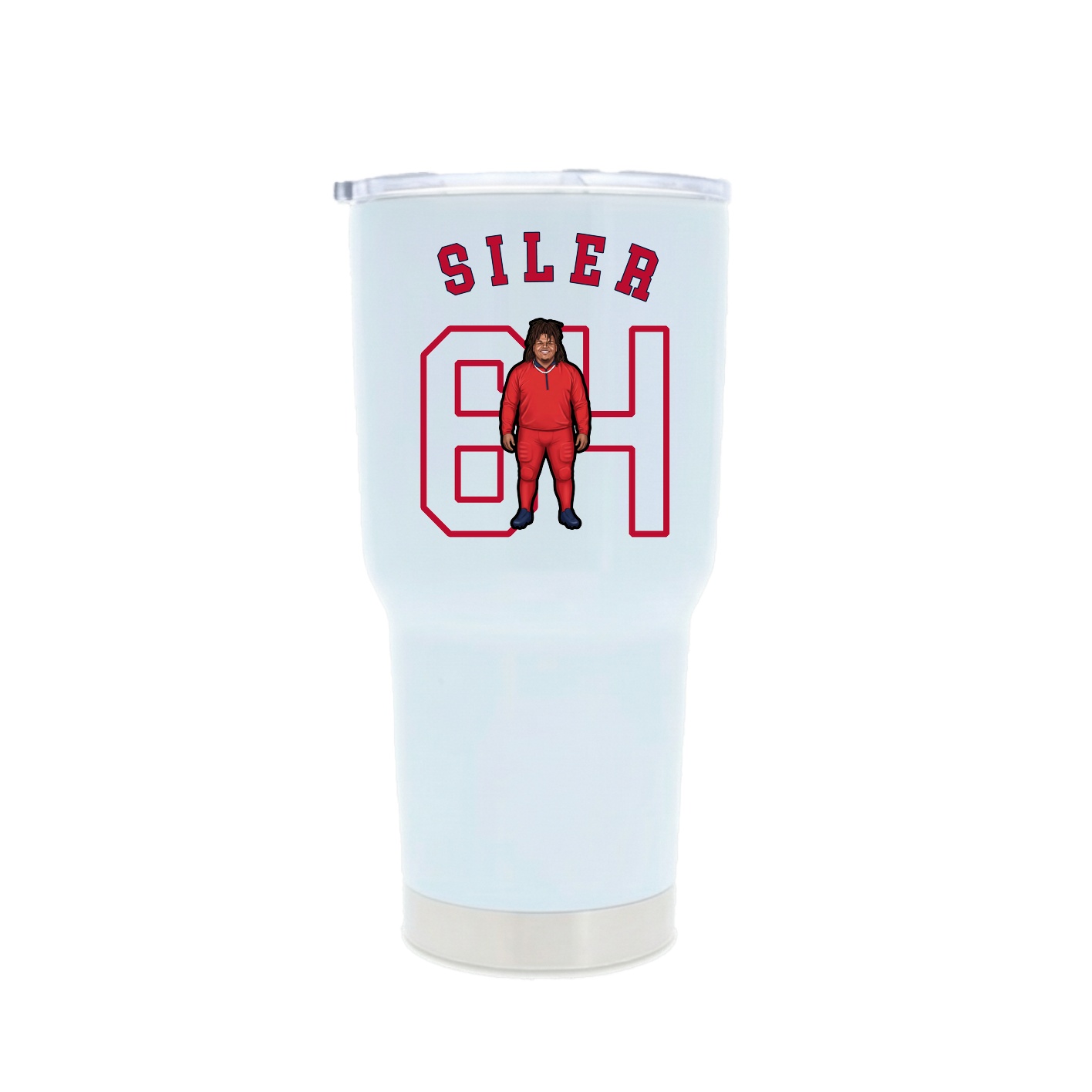 30oz Stainless Steel Tumbler — Shirsey Arch in White