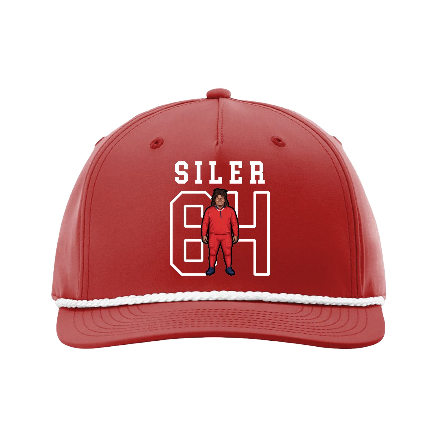 Five-Panel Classic Rope Cap — Shirsey in Red