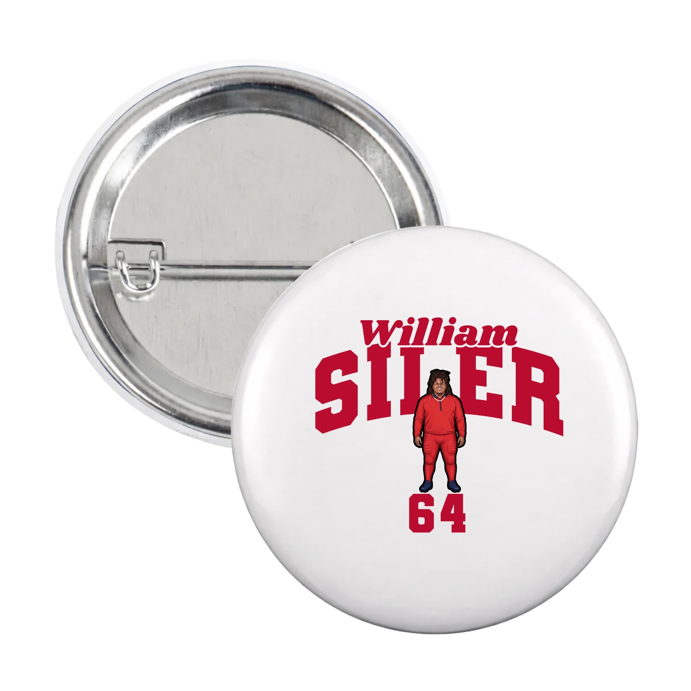 Game Day Button — Signature Arch in White