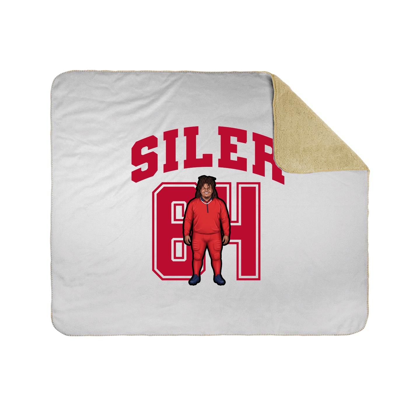 Throw Blanket — Number in White
