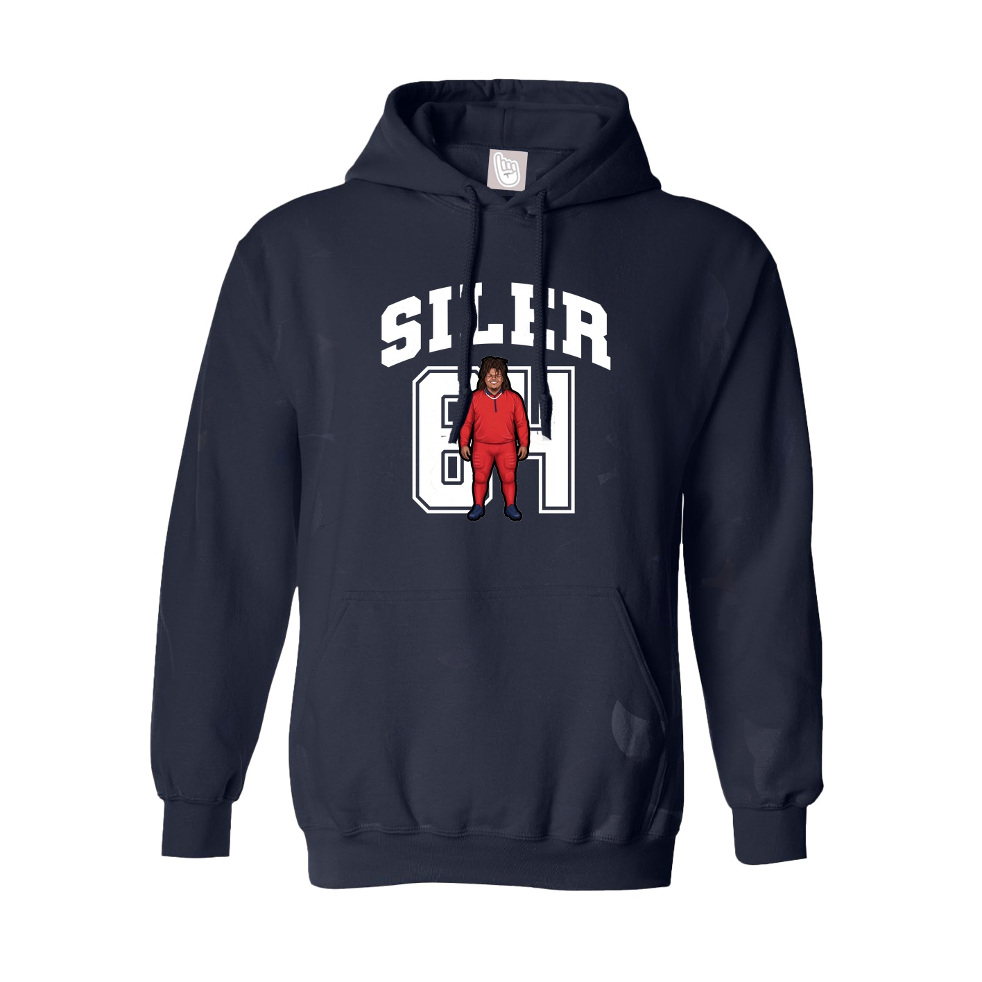 Hoodie — Number in Navy