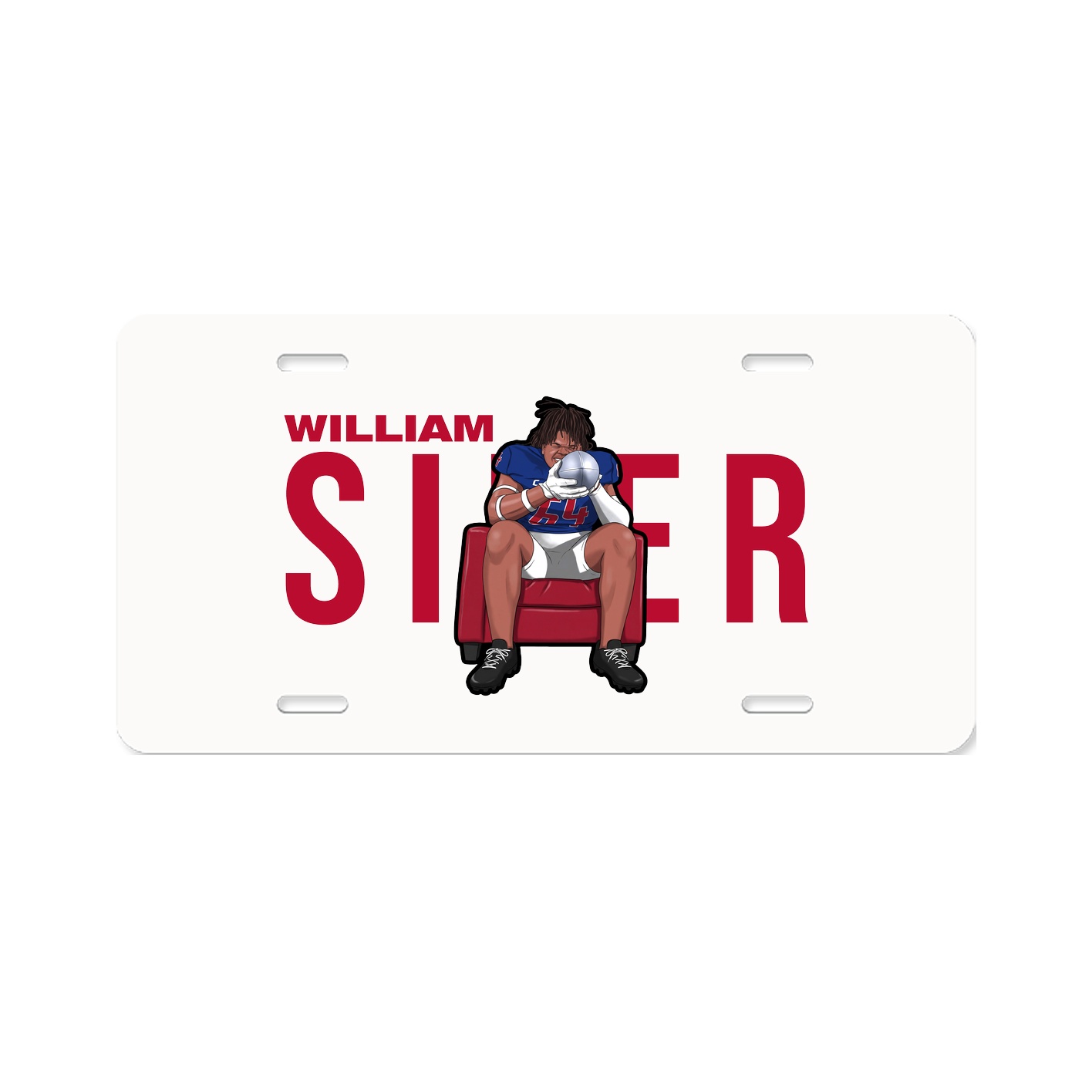 License Plate — Player Name in Classic