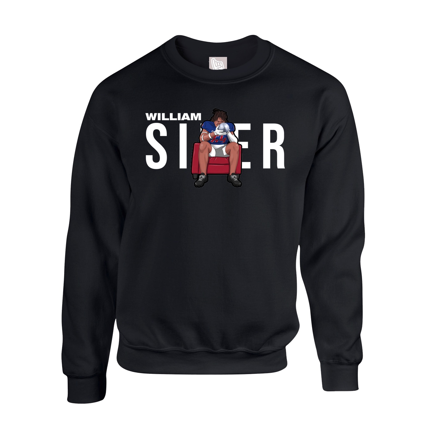 Fleece Crew — Player Name in Black