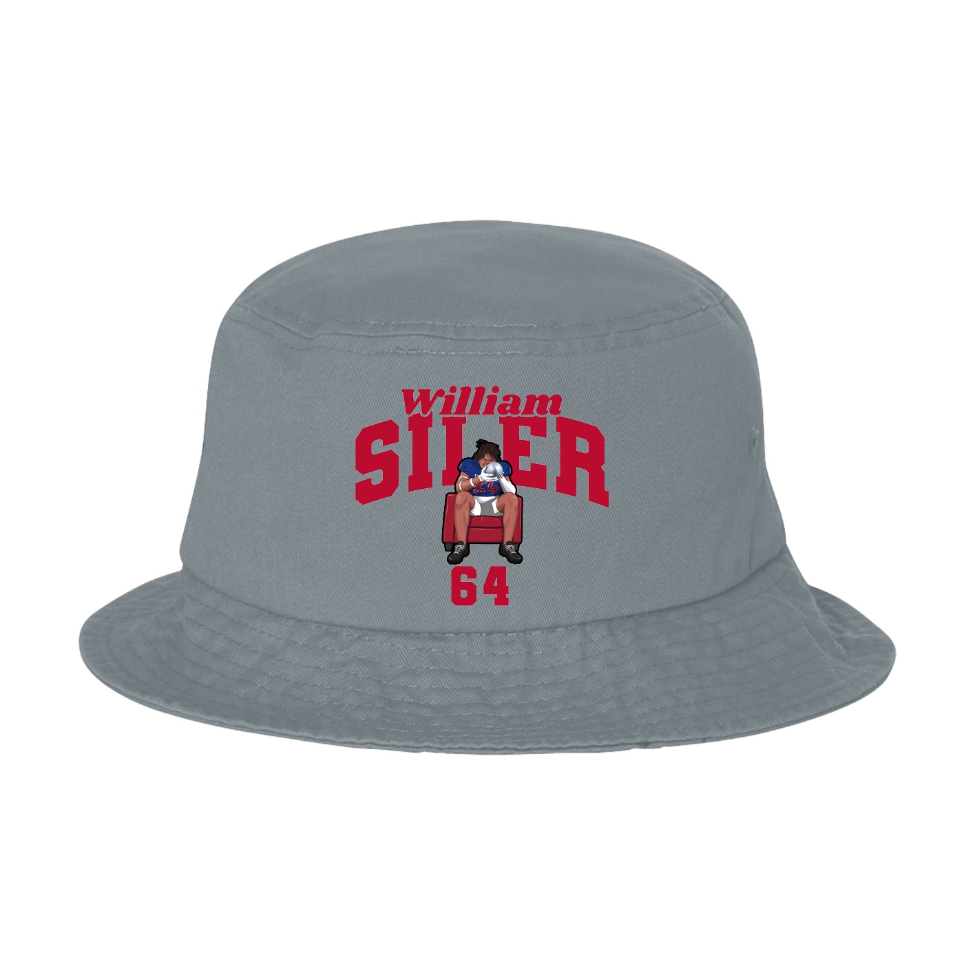 Bucket Cap — Signature Arch in Grey