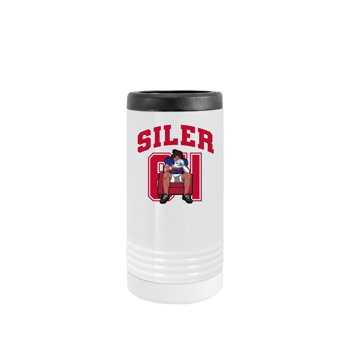 Slim Beverage Holder — Number in White