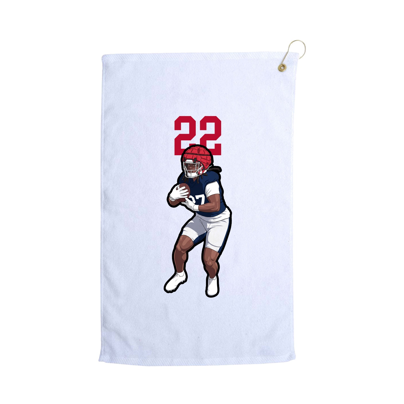 Golf Towel — Number Top in White