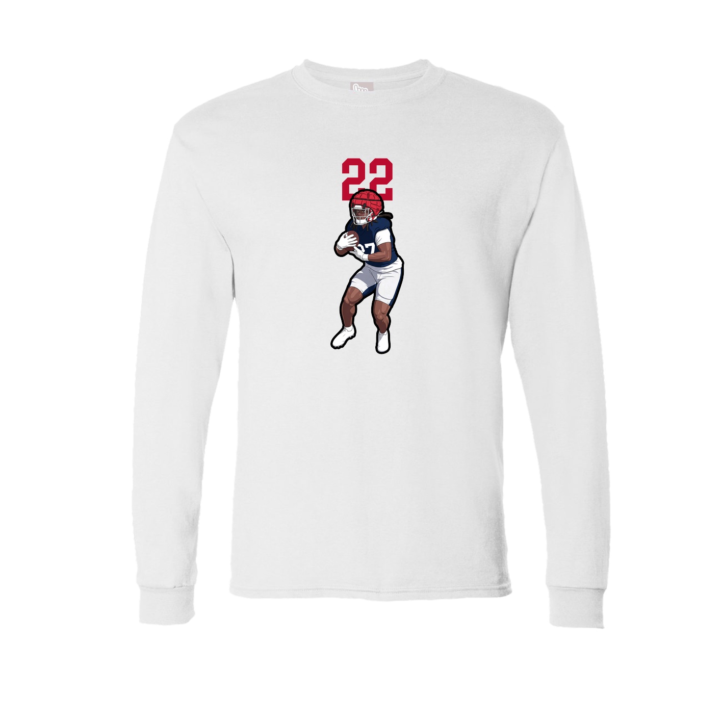 Long Sleeve Tee — Number Top in White