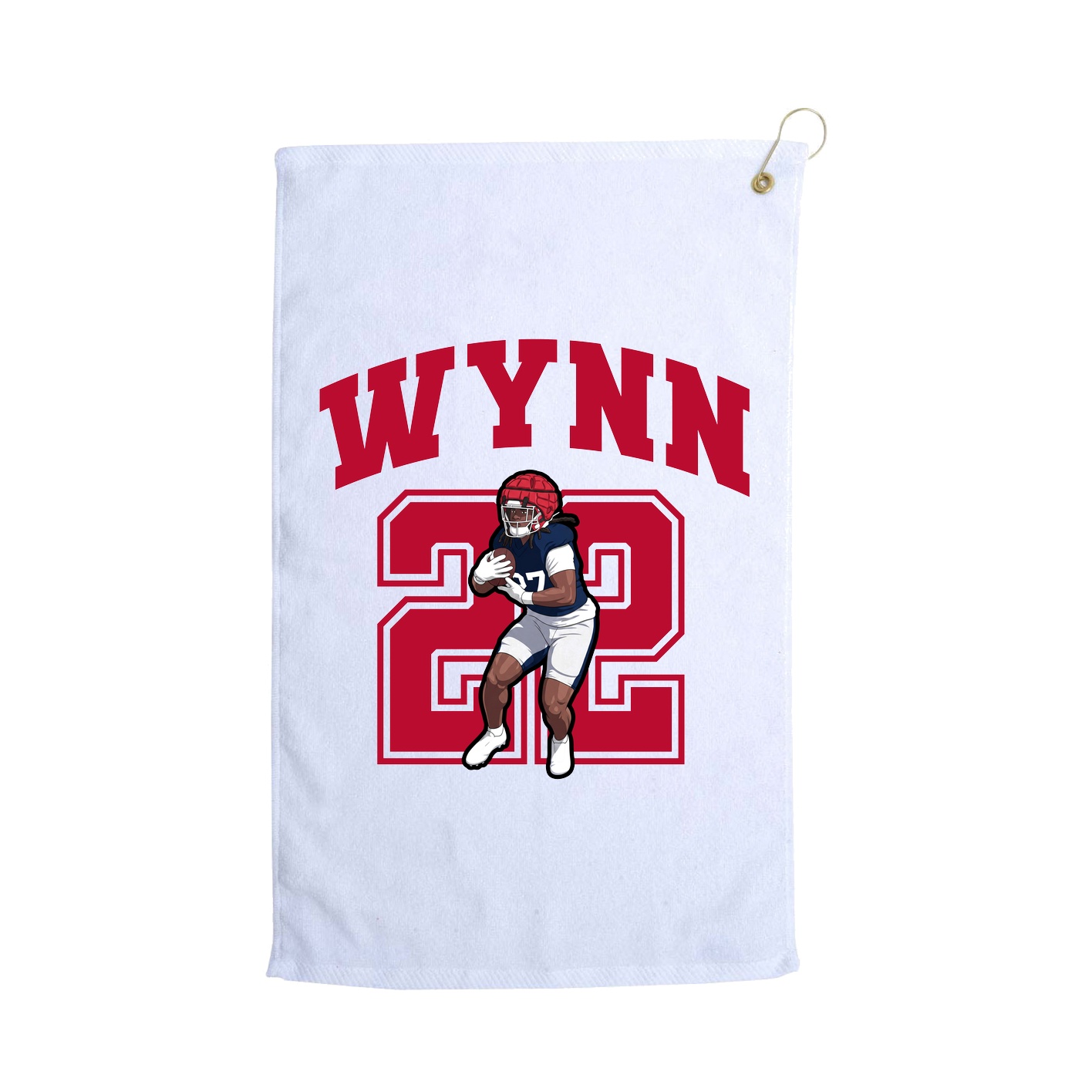 Golf Towel — Number in White