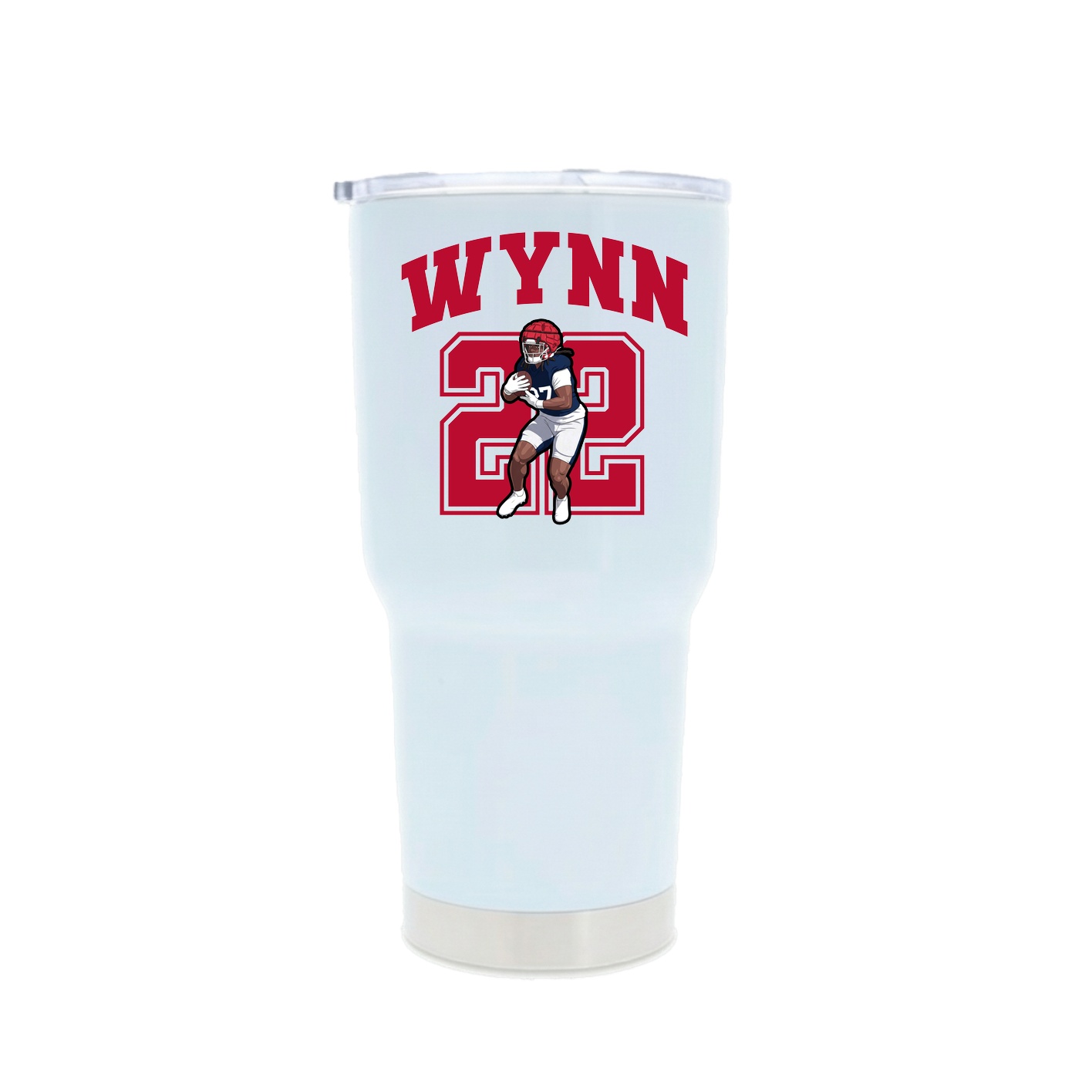 30oz Stainless Steel Tumbler — Number in White