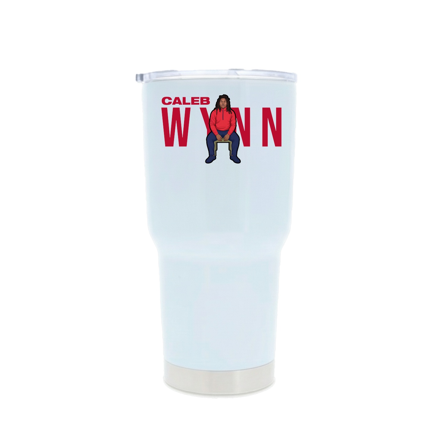 30oz Stainless Steel Tumbler — Player Name in White