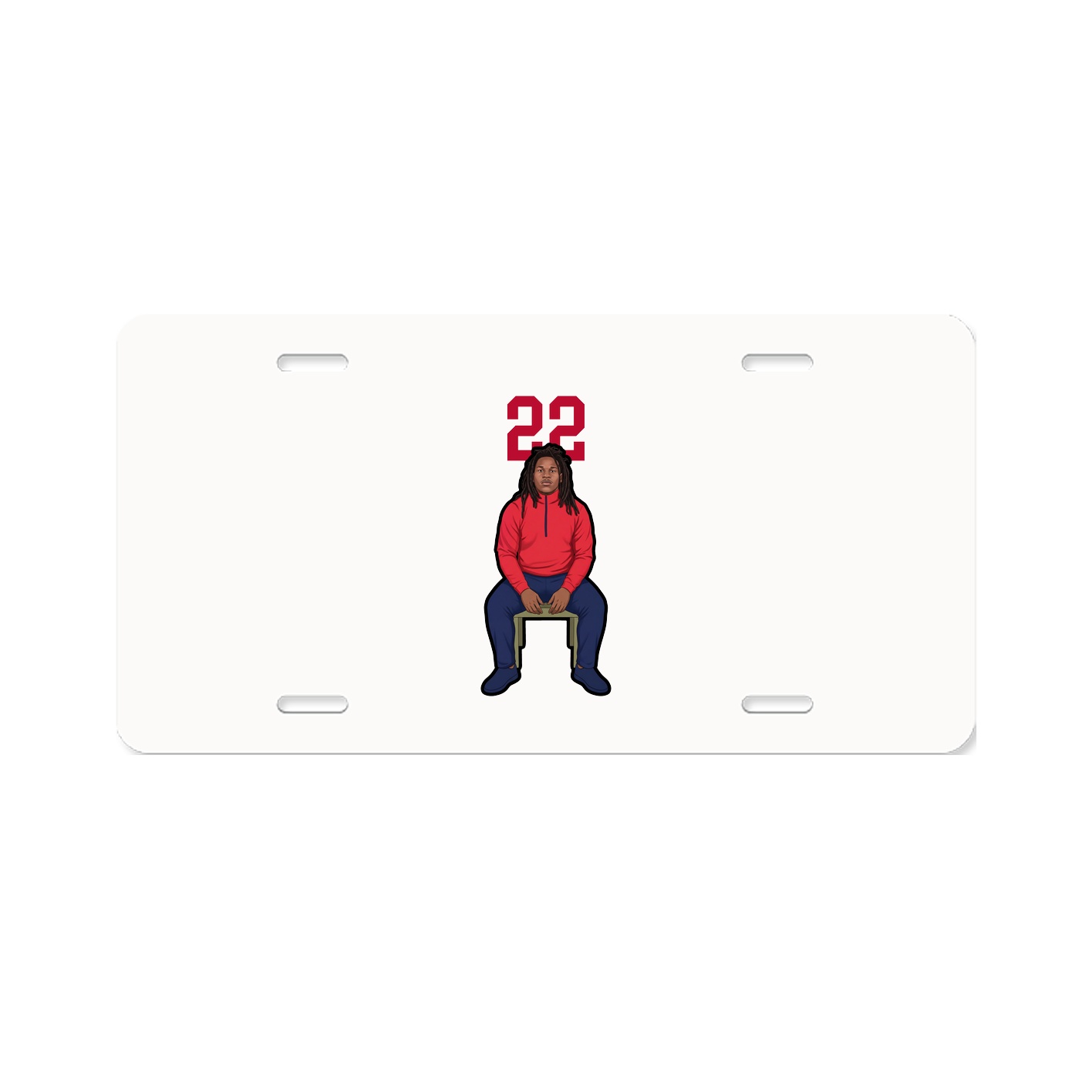 License Plate — Number Top in Classic