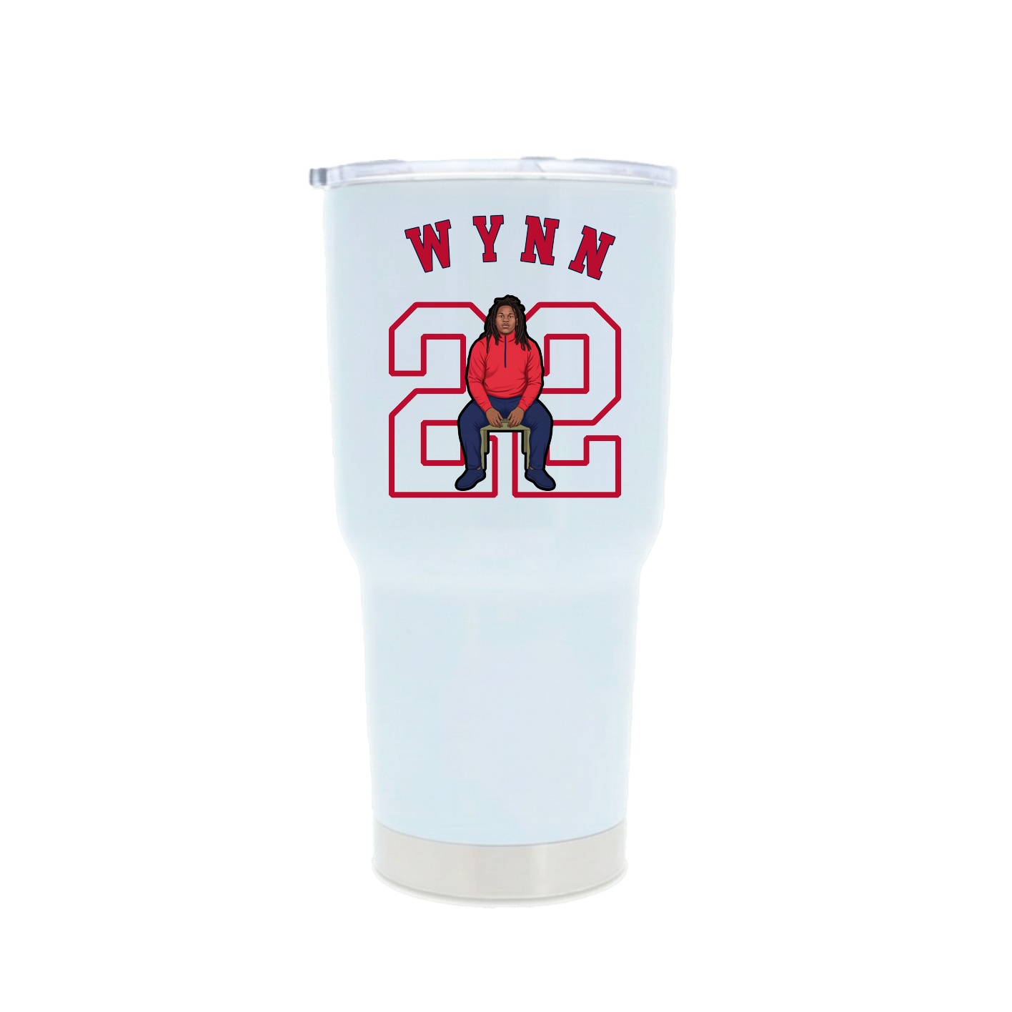 30oz Stainless Steel Tumbler — Shirsey Arch in White