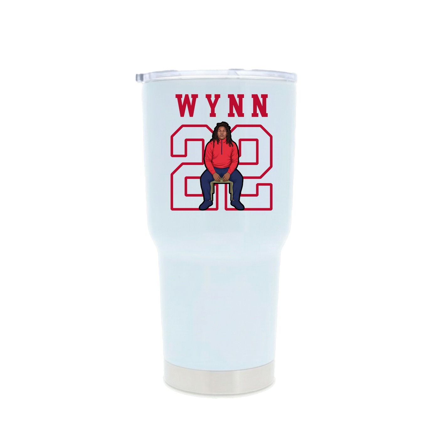 30oz Stainless Steel Tumbler — Shirsey in White