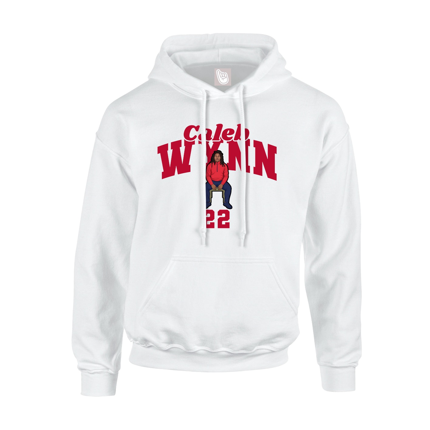Hoodie — Signature Arch in White