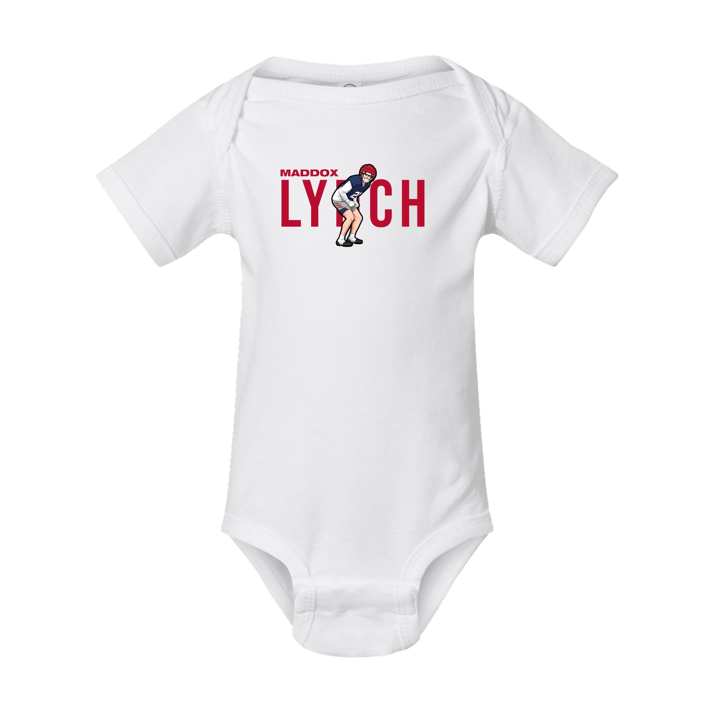 Baby Onesie — Player Name in White