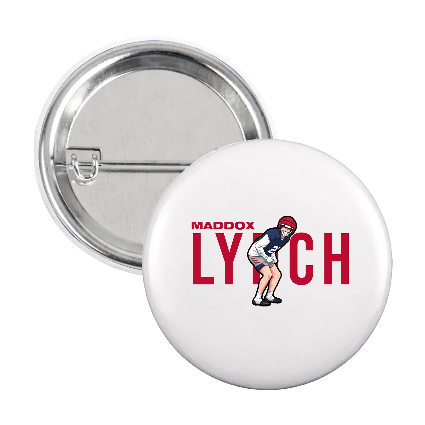 Game Day Button — Player Name in White