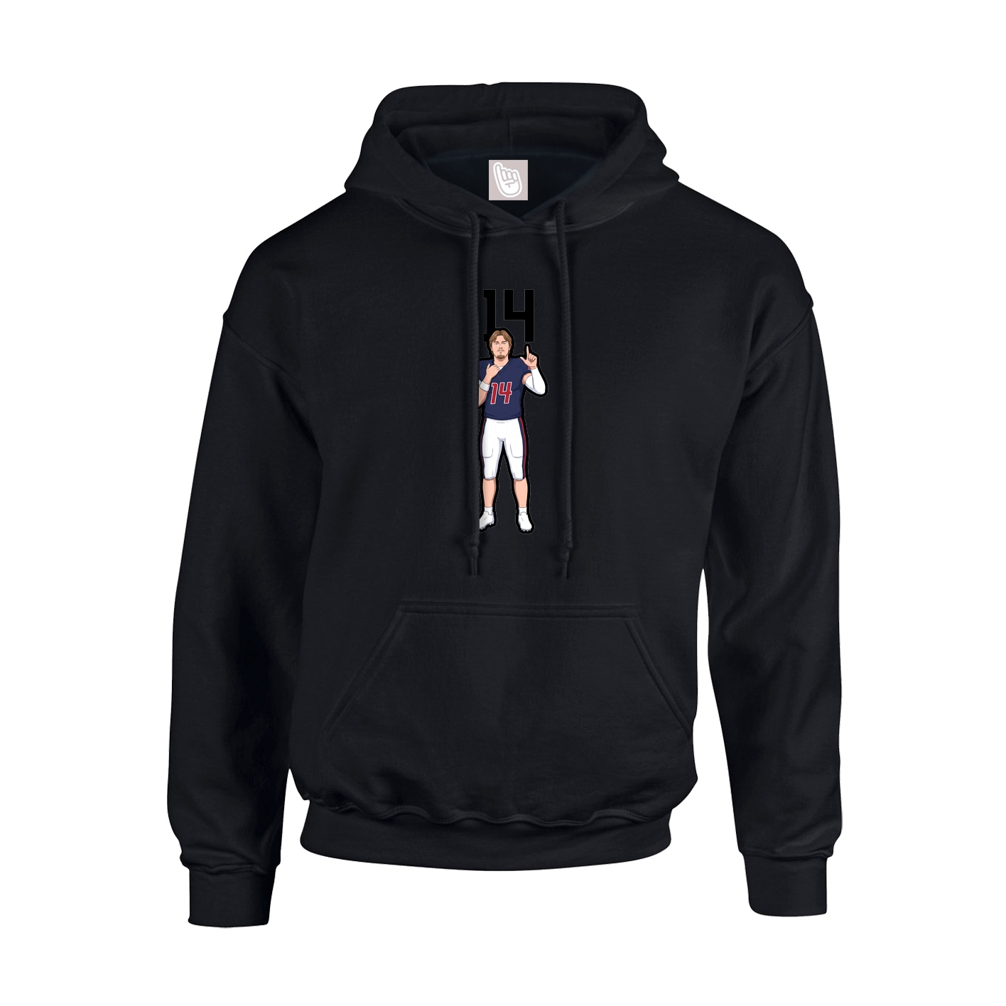 Youth Hoodie — Number Top in Black