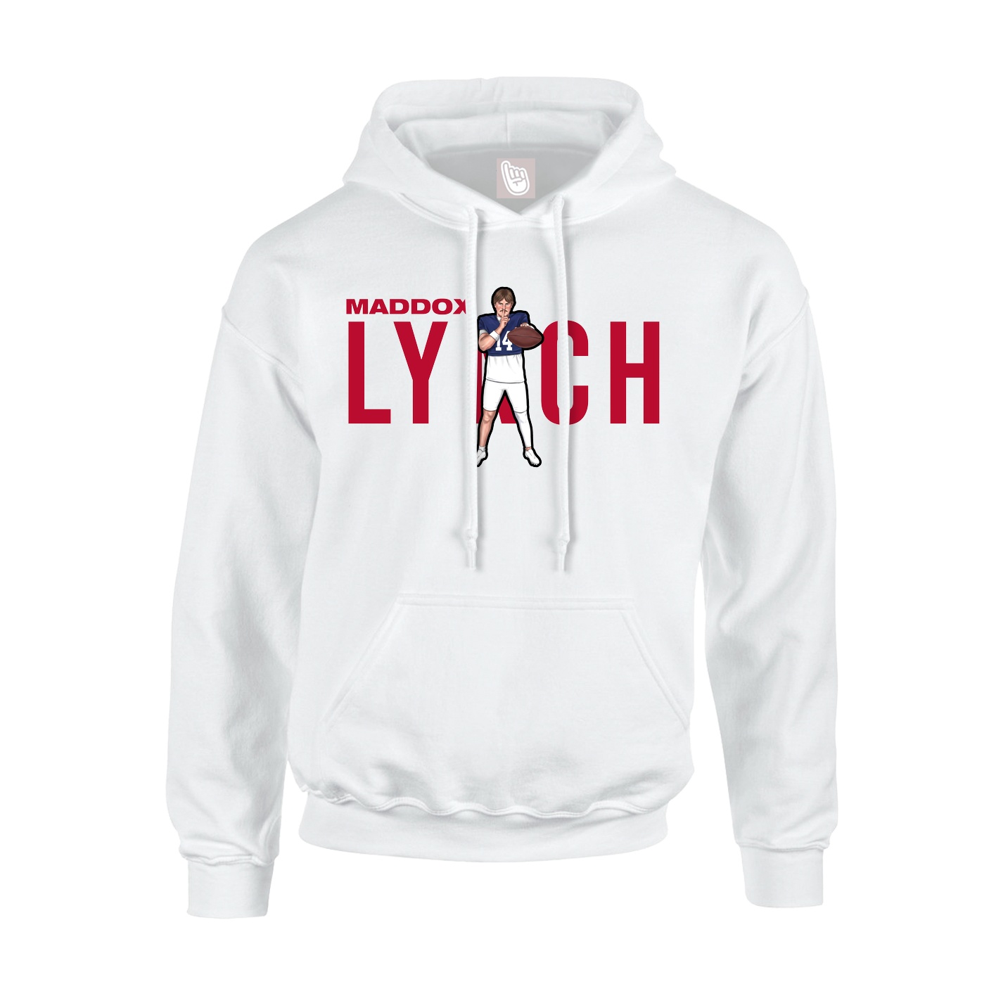 Youth Hoodie — Player Name in White