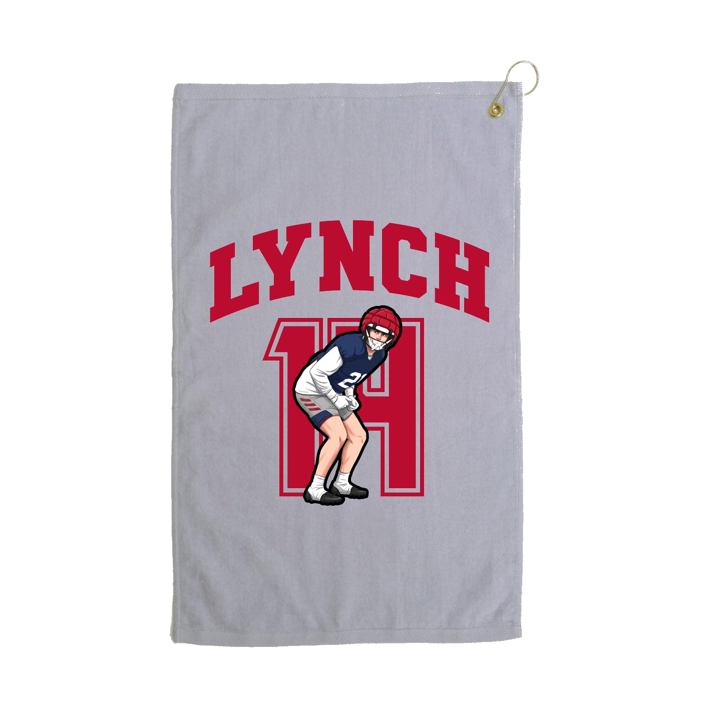 Golf Towel — Number in Grey