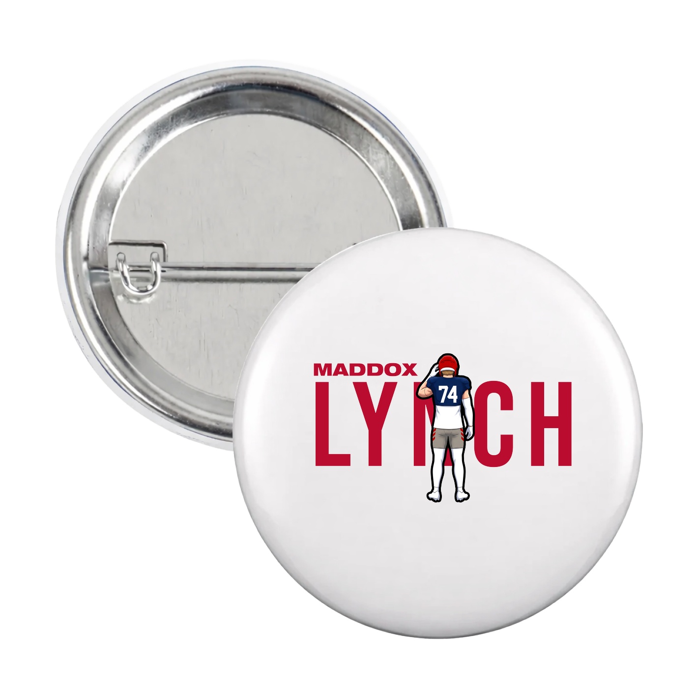 Game Day Button — Player Name in White
