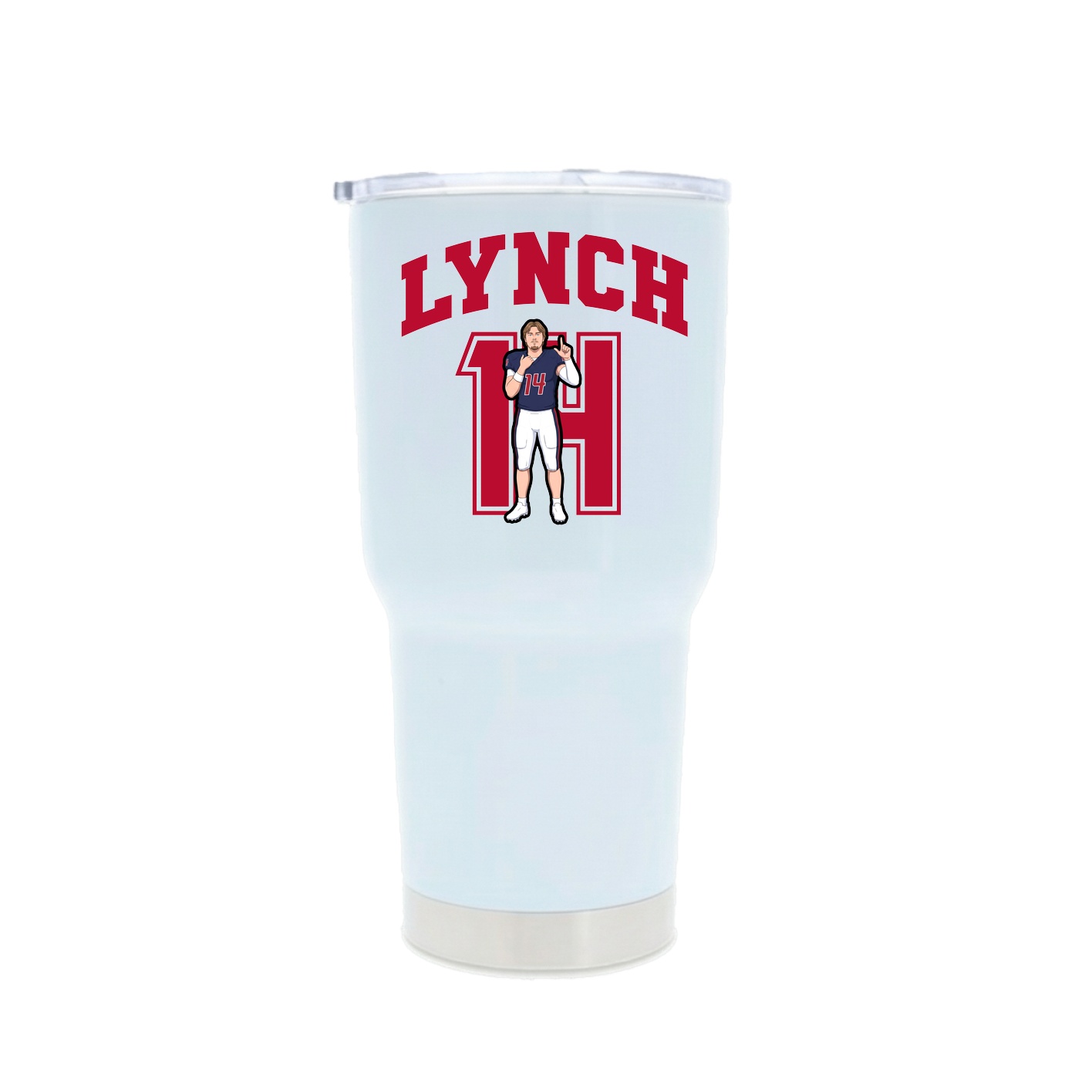 30oz Stainless Steel Tumbler — Number in White