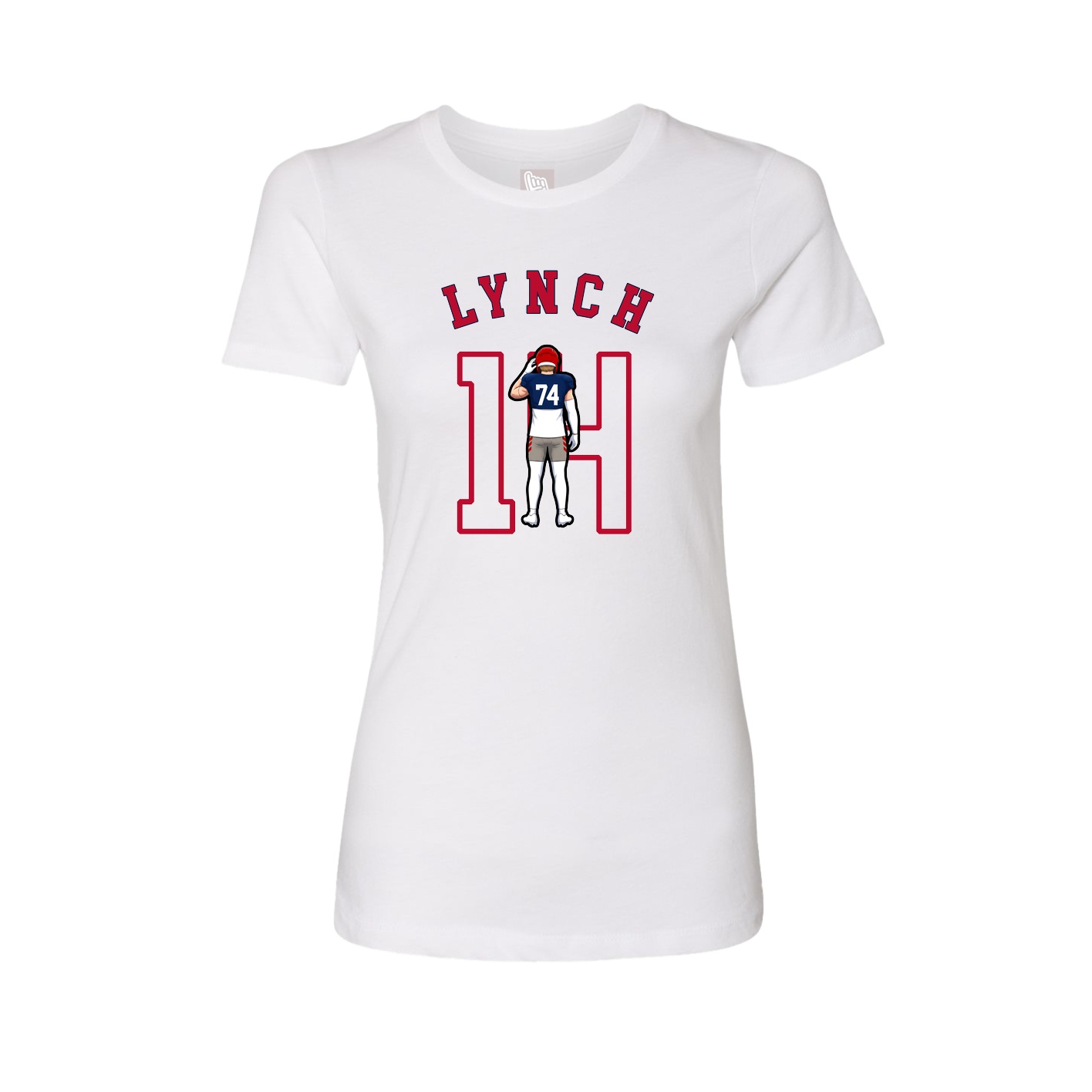 Fitted Women's Tee — Shirsey Arch in White