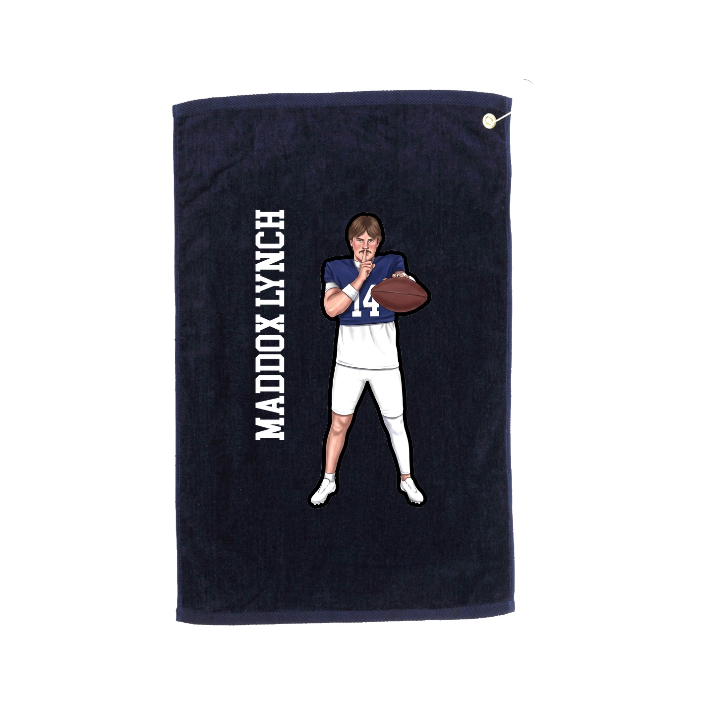 Golf Towel — Name Vertical in Navy