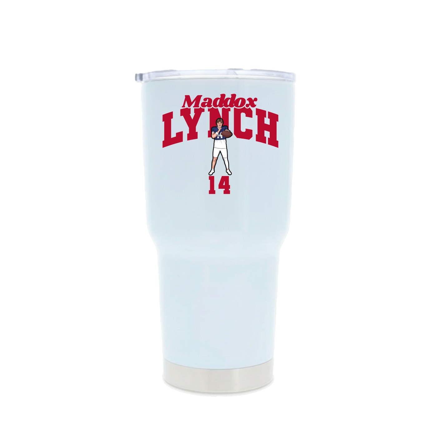 30oz Stainless Steel Tumbler — Signature Arch in White