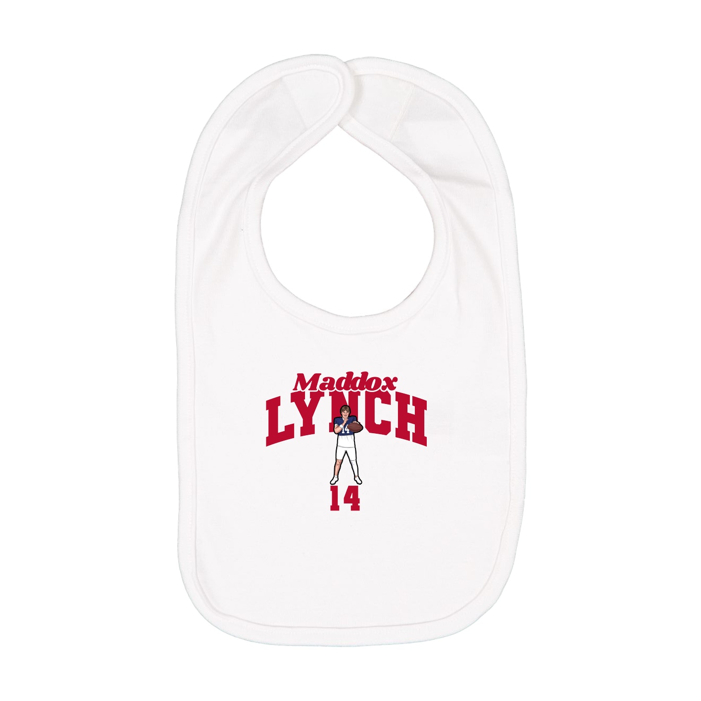 Infant Bib — Signature Arch in White