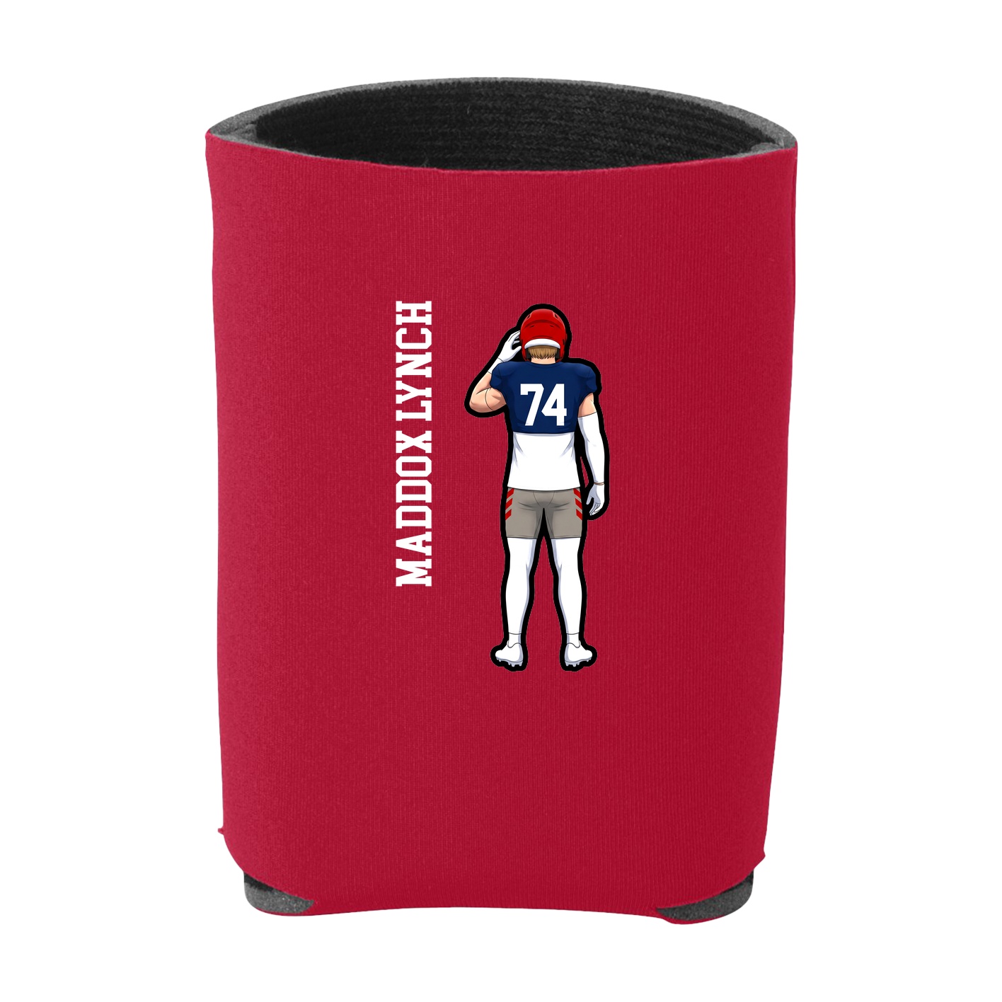 Can Holder — Name Vertical in Red